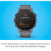 Garmin Unisex Fēnix 6s Pro Amethyst Silicone Band Digital Dial Solar Multisport GPS Smartwatch