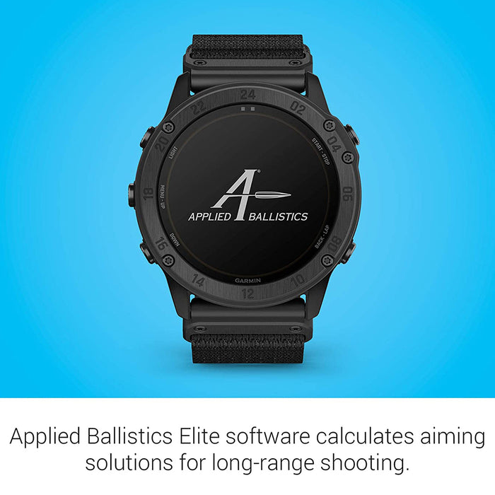 Garmin Unisex Tactix Black Nylon Band Solar Edition Applied Ballistics Delta Tactical Military GPS Smartwatch