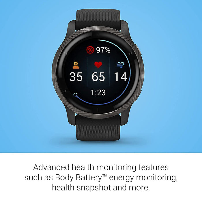 Garmin Venu 2 Plus Smartwatch, Advanced Health Monitoring and Fitness  Features