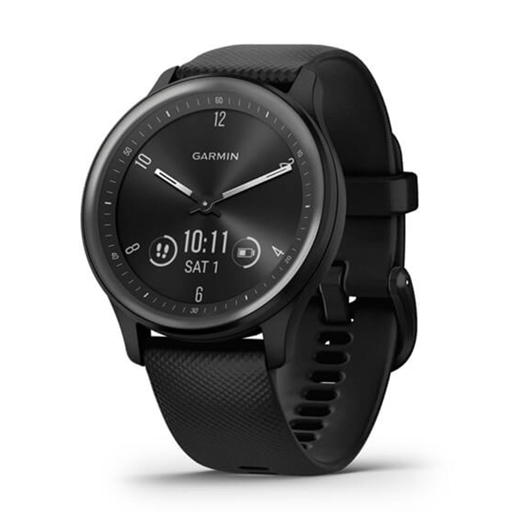 Garmin vivomove Black Dial Silicone Band with Slate Accents Health