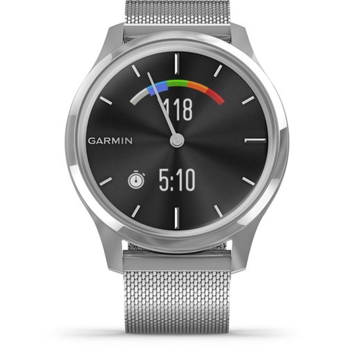 Garmin vívomove Luxe White Silver Black Dial Hybrid Watch