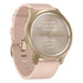 Garmin vívomove Unisex Woven Nylon Band Light Pink Quartz Dial Hybrid Watch