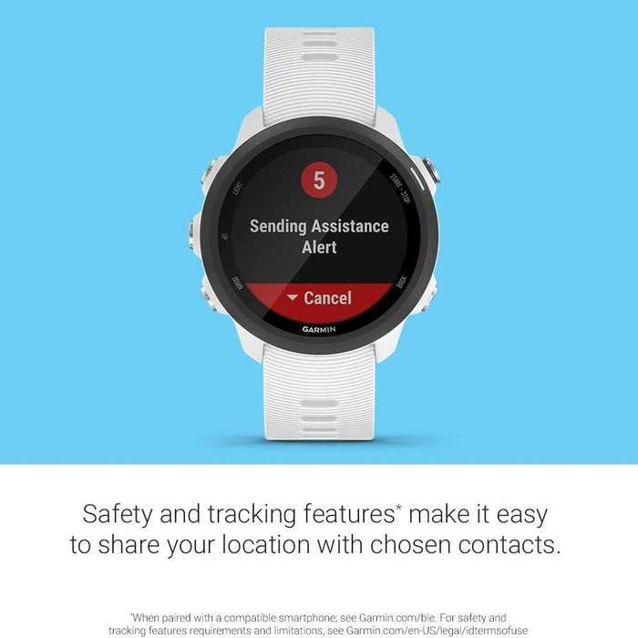 Garmin Forerunner 245 White Silicone Band Running Smartwatch