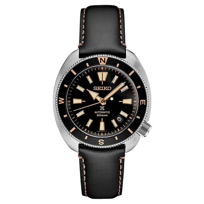 SEIKO Men's Black Dial Leather Automatic Watches | WatchCo.com