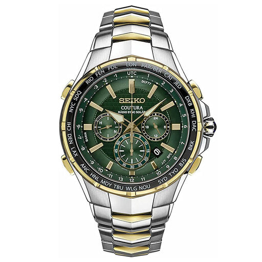 Seiko Mens Green Dial Silver Stainless Watches | WatchCo.com