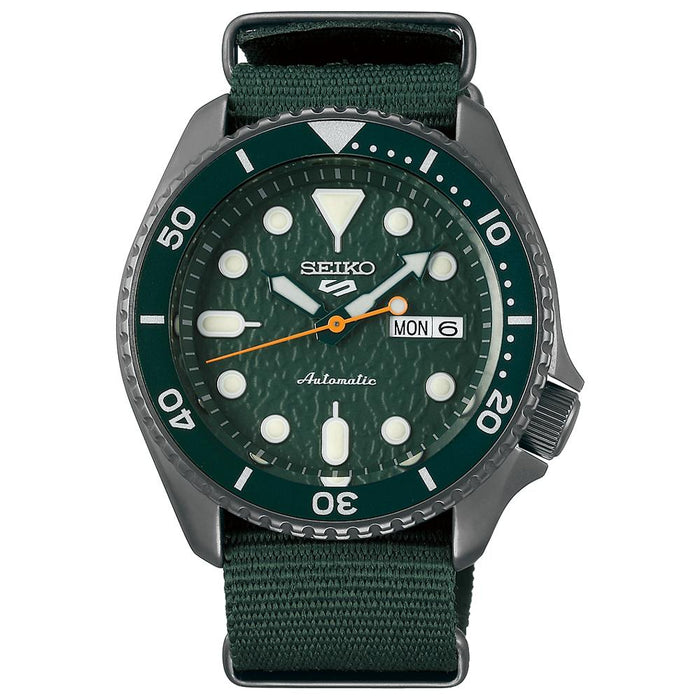 Seiko Men's 5 Sports Nylon Strap Green Watches | WatchCo.com
