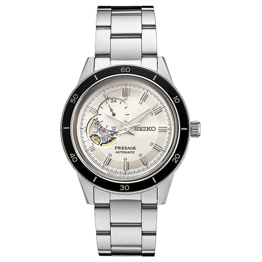 Seiko Men's Cream Dial Silver Stainless Watches | WatchCo.com