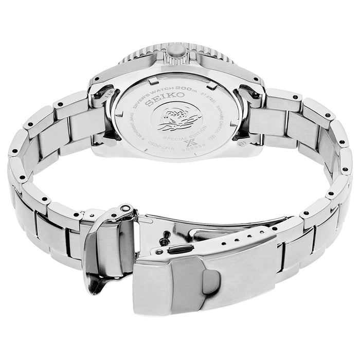 Seiko Men's Prospex Black Dial Silver Watches | WatchCo.com