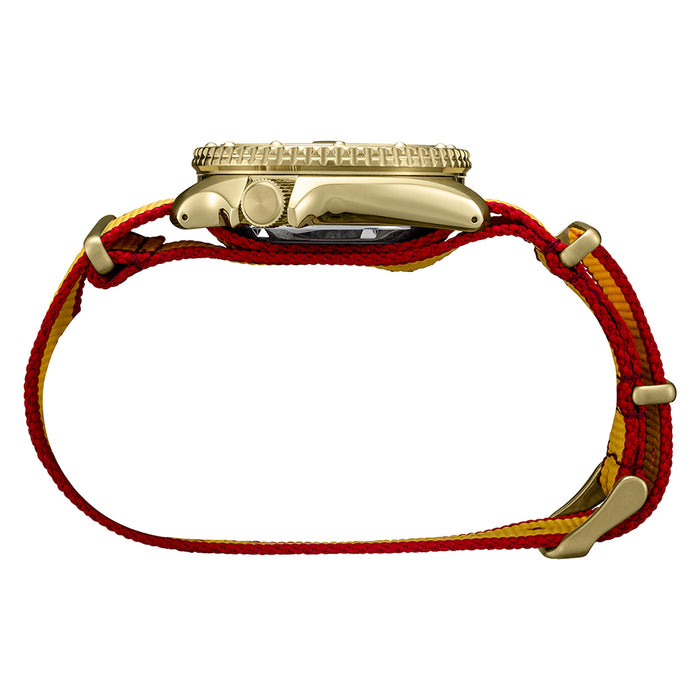 Seiko Men's Red Dial Yellow-Red Nylon Watches | WatchCo.com