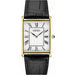 Seiko Men's White Dial Black Band Leather Watches | WatchCo.com