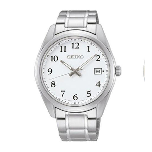 Seiko Men's White Dial Silver Stainless Watches | WatchCo.com