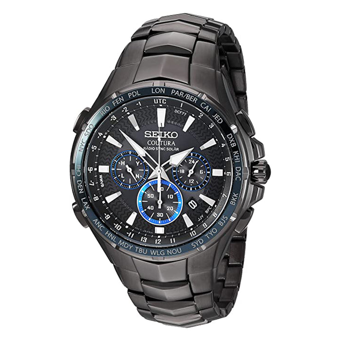 Seiko Mens Black Dial Stainless steel Watches | WatchCo.com