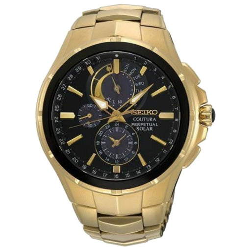 Seiko Solar Coutura Men's Yellow-Gold PVD Watches | WatchCo.com