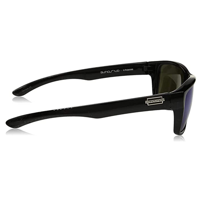 Suncloud Unisex Black Frame Blue Mirror Lens Sunglasses | WatchCo.com