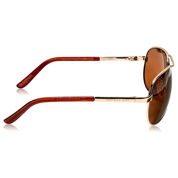 Suncloud Unisex Gold Frame Brown Polycarbonate Lens Sunglasses | WatchCo.com