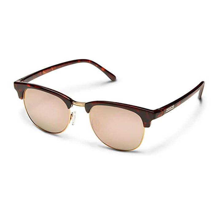 Suncloud Unisex Tortoise Frame Pink Gold Mirror Sunglasses | WatchCo.com