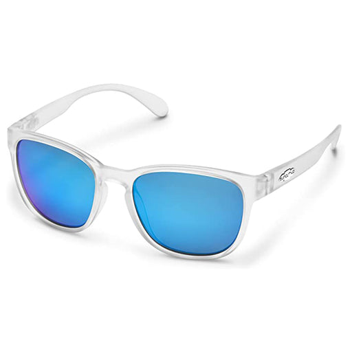 Suncloud Women's Matte Crystal Frames Blue Mirror Sunglasses | WatchCo.com