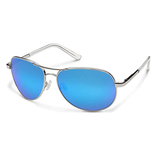 Suncloud Women's Silver Frame Blue Mirror Lens Sunglasses | WatchCo.com