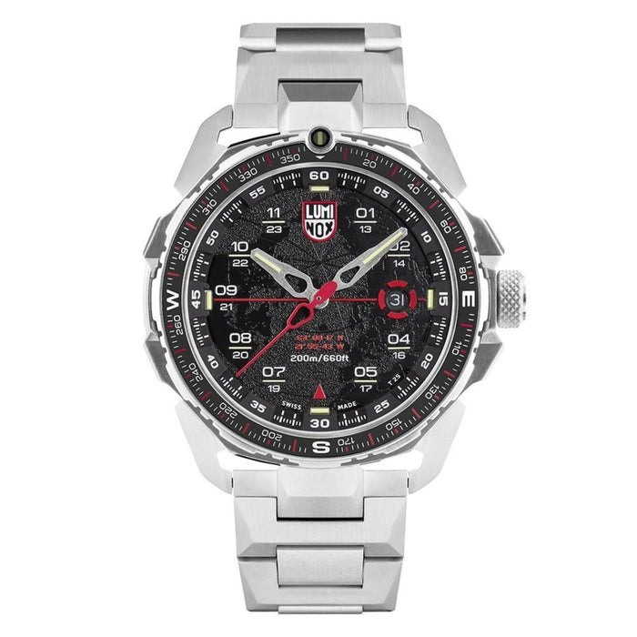 Luminox Men's Ice-Sar Arctic 1200 Series Stainless Steel Bracelet Black Analog Dial Quartz Watch - XL.1202