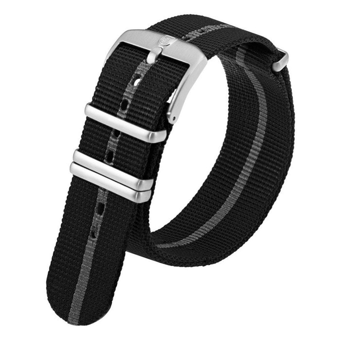 Luminox Men's Black & Gray Webbing Nylon Strap Stainless Steel 4 loops Watch Band - FNX.2301.20Q.1.K