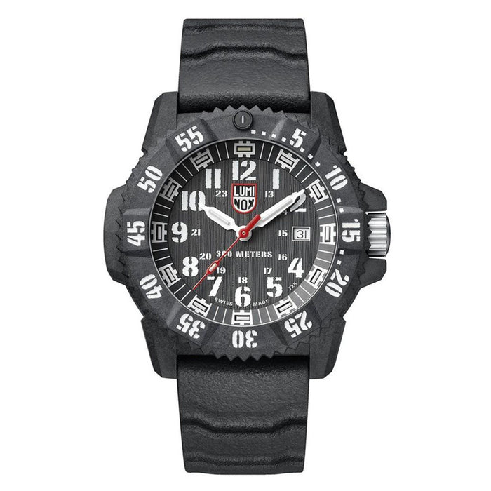 Luminox Men's Master Carbon SEAL 3800 Series Black Rubber Band Black Analog Dial Quartz Watch - XS.3801.L