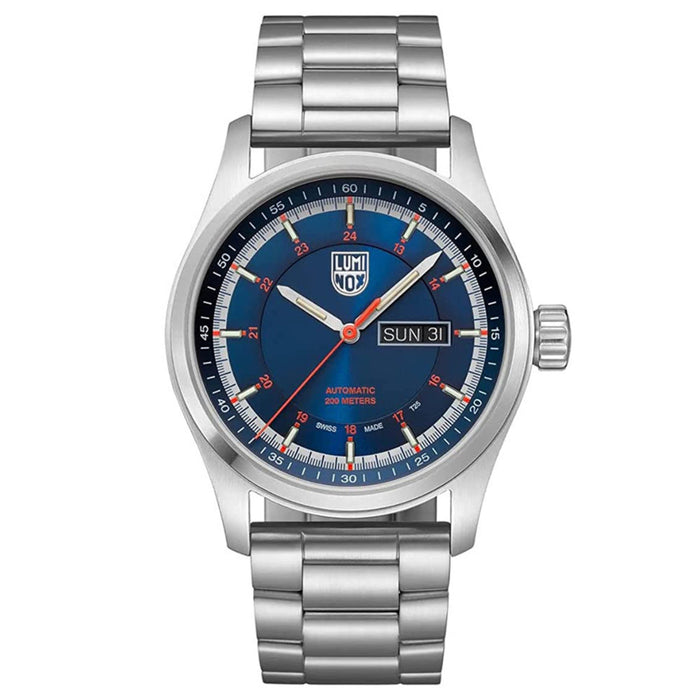 LUMINOX Mens Blue Dial Silver Stainless Steel Band Swiss Automatic Watch - XL.1904