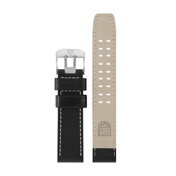 Luminox Men's 6600 Navy SEAL Series Black & Beige Leather Strap Titanium Buckle Watch Band - FEX.6600.20TI.K