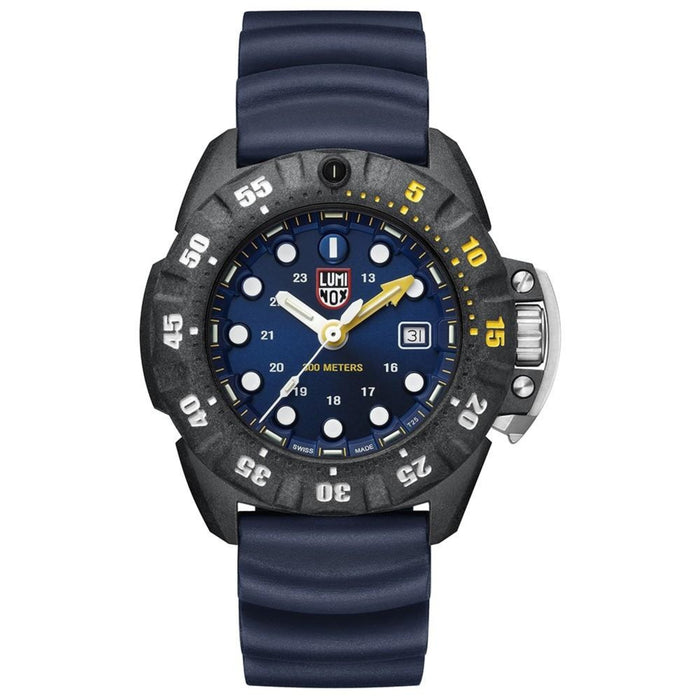 Luminox Men's Deep Dive Carbonox 1550 Series Dark Blue Rubber Strap Blue Analog Dial Quartz Watch - XS.1553