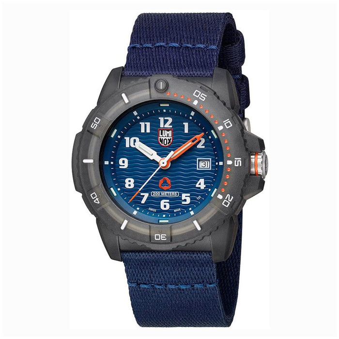 Luminox Mens Eco Series Blue Dial Textile Band Stainless Steel Quartz Watch - XS.8903.ECO