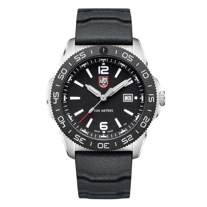 Luminox Men's Navy Seal Pacific Diver 3120 Series Black Silicone Band Black Dial Quartz Analog Watch - XS.3121