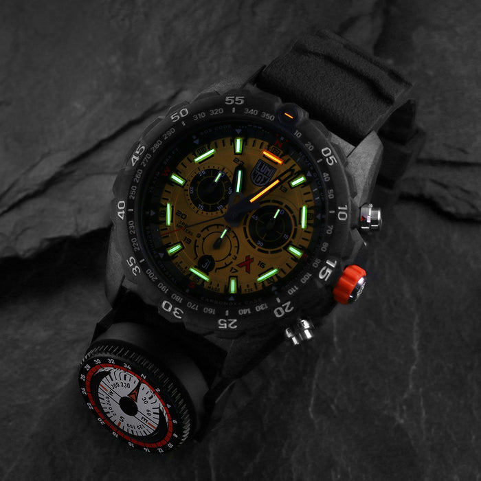 Luminox Mens Yellow Dial Black Band Bear Grylls Survival Master