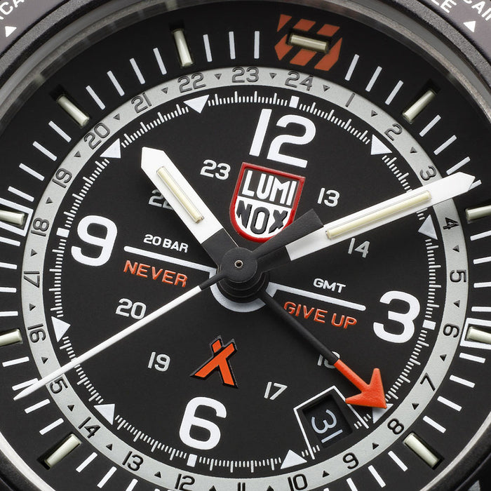Luminox Mens Bear Grylls Survival Air GMT Stainless Steel Case Watch - XB.3762
