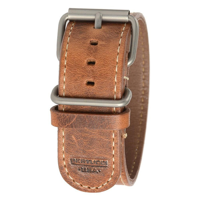 Bertucci Mens Tan D-Type Heritage Horween American Leather Watch Band - B-198H - WatchCo.com