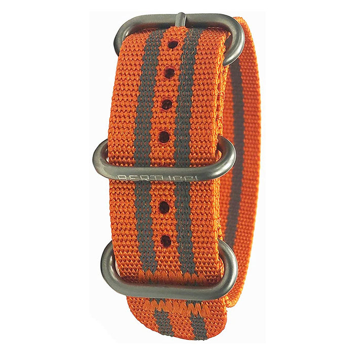 Bertucci Mens Safety Orange Reflective Stripes Nylon Watch Bands | WatchCo.com