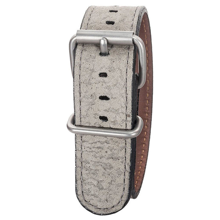 Bertucci Montanaro Survival Gray Leather Olive Watch Bands | WatchCo.com