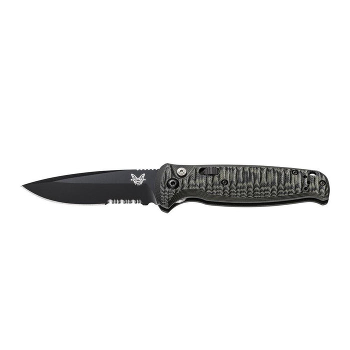 Benchmade Automatic CLA Folding 3.4 Black Combo Blade Green G10 Handle knife - BM-4300SBK-1 - WatchCo.com