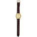 Casio Mens Gold Dial Analog Leather B. Watch — WatchCo.com