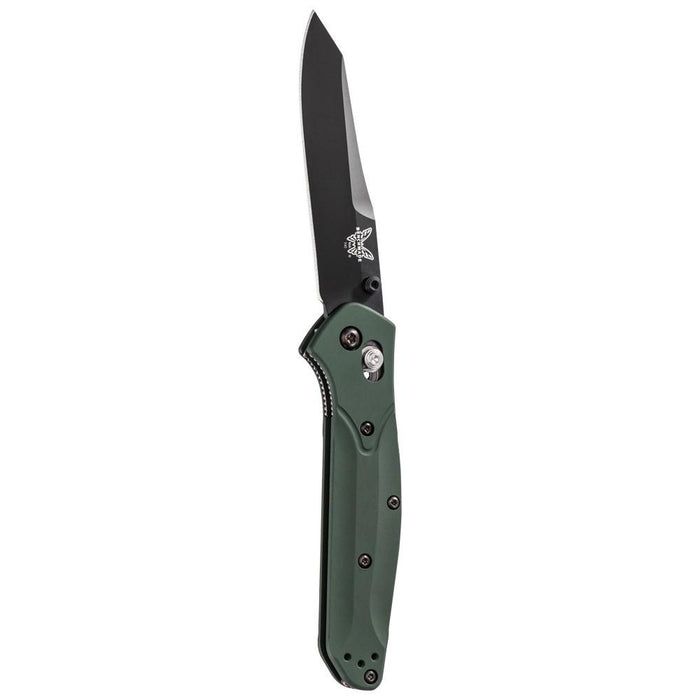 Benchmade Osborne Tanto Axis Clip Plain Blade Green Anodized Reversible Tip-Up knife - BM-940BK - WatchCo.com