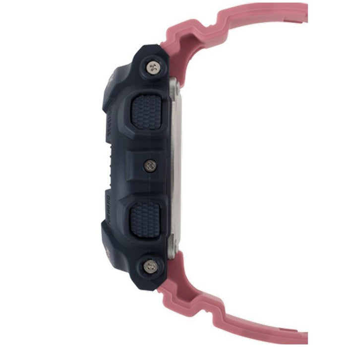 Casio Womens G-Shock Pink Resin Strap Black Analog-Digital Dial Quartz Watch - GMAS140-4A - WatchCo.com