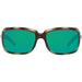 Costa Del Mar Womens Isabela Shiny Seagrass Frame Green Mirror Polarized Lens Rectangular Sunglasses - IB128OGMGLP - WatchCo.com