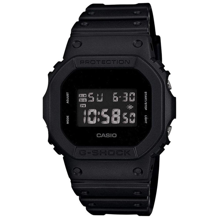Casio Mens G-Shock Black Resin Strap Black Digital Dial Quartz Watch - DW5600BB-1 - WatchCo.com