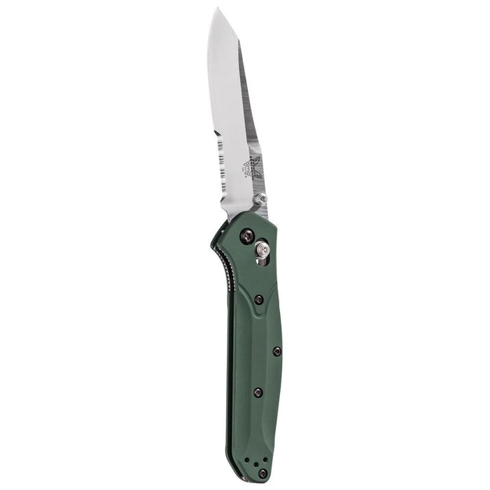 Benchmade Osborne Tanto Axis Clip Reverse Tanto Blade Green Anodized Aluminum knife - BM-940S - WatchCo.com