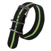 Luminox Men's Black & Green Webbing NATO Nylon Strap Stainless Steel 2 loops Watch Band - FNX.3950.60H.K - WatchCo.com