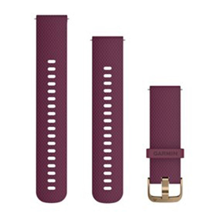 Garmin Quick Release Berry Leather Slate Hardware Watch Bands | WatchCo.com