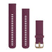 Garmin Quick Release Berry Leather Slate Hardware Watch Bands | WatchCo.com