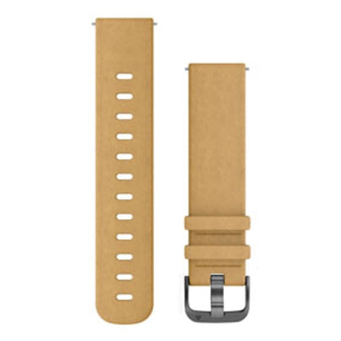 Garmin Quick Release Tan Suede Leather Slate Watch Bands | WatchCo.com