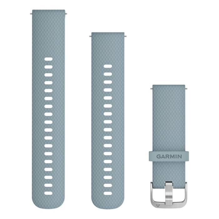 Garmin Quick Release Unisex Silicone Seafoam-Silver Hardware Watch Bands | WatchCo.com