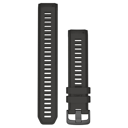 Garmin Unisex Graphite 22mm Silicone Watch Bands | WatchCo.com