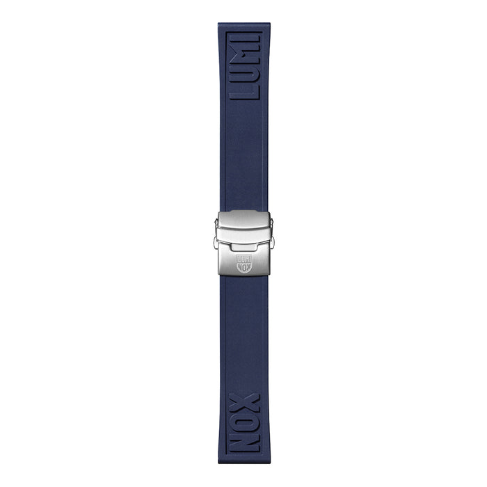 Luminox Mens Navy Blue Rubber Cut-To-Fit Watch Watch Bands | WatchCo.com