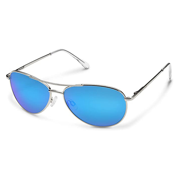 Suncloud Men's Silver Frame Blue Mirror Lens Sunglasses | WatchCo.com